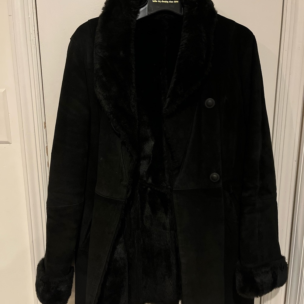 Black Suede Coat by Wilsons